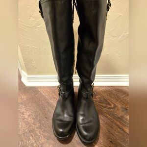 Vince Camuto Black Leather Riding Boots